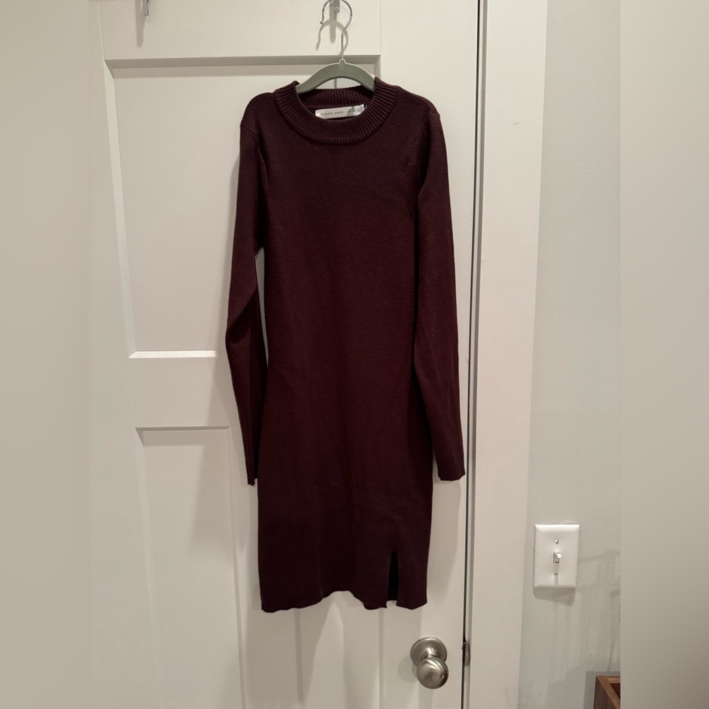 Altar'd State Brown Knit Sweater Dress